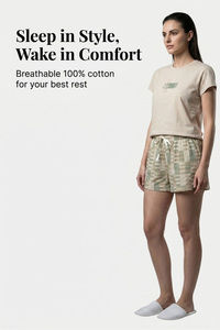 Sweet Dreams Graphic Printed Short Set - Cloud Cream — thumbnail 6